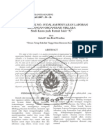 Analisis Psak No. 45 Dalam Penyajian Laporan Keuangan Organisasi Nirlaba Studi Kasus Pada Rumah Sakit "X"