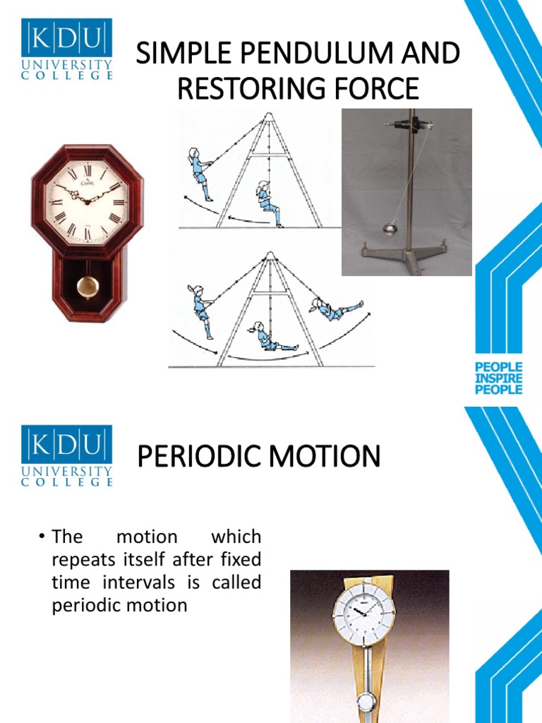 Simple Pendulum and Restoring Force | PDF