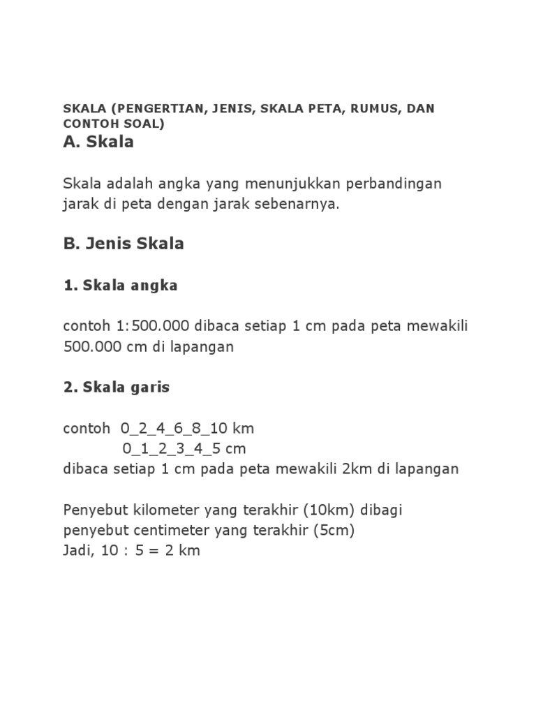 Pengertian dan Jenis Skala Peta | PDF