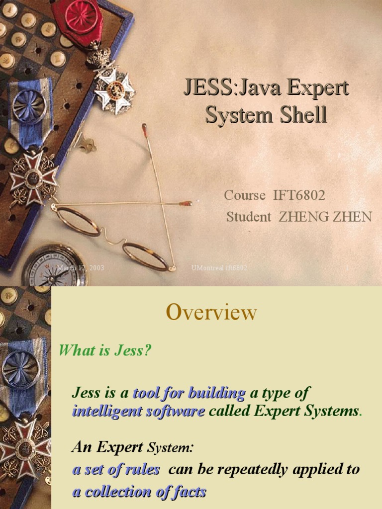 Introduction to JESS Expert System | PDF | Boolean Data Type | String ...