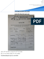 Cost Break Down of Jacki Jackis Bill Without Lab Report Costs