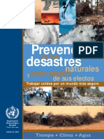 Prevencion de Los Desastres Naturales y Atenuacion de Sus Efectos