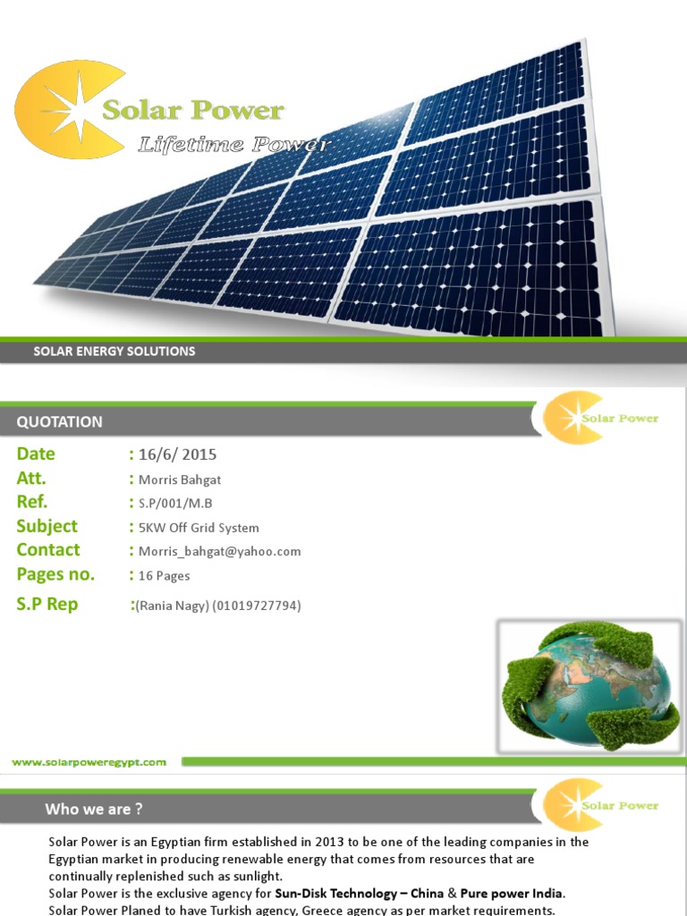 5kw Off Grid System To Eng Morrispdf Energía Solar