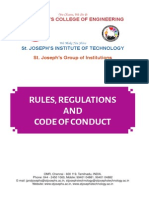 Rules, Regulations and Code of Conduct: St. Joseph'S College of Engineering