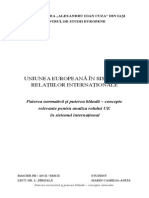 Puterea Normativă Şi Puterea Blândă - Concepte Relevante Pentru Analiza Rolului UE În Sistemul Internaţional