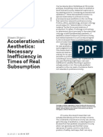 Accelerationist Aesthetics: Necessary Inefficiency in Times of Real Subsumption