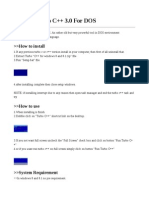 Borland Turbo C++ 3.0 For DOS: How To Install