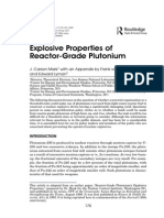 Explosive Properties of Reactor Grade Plutonium