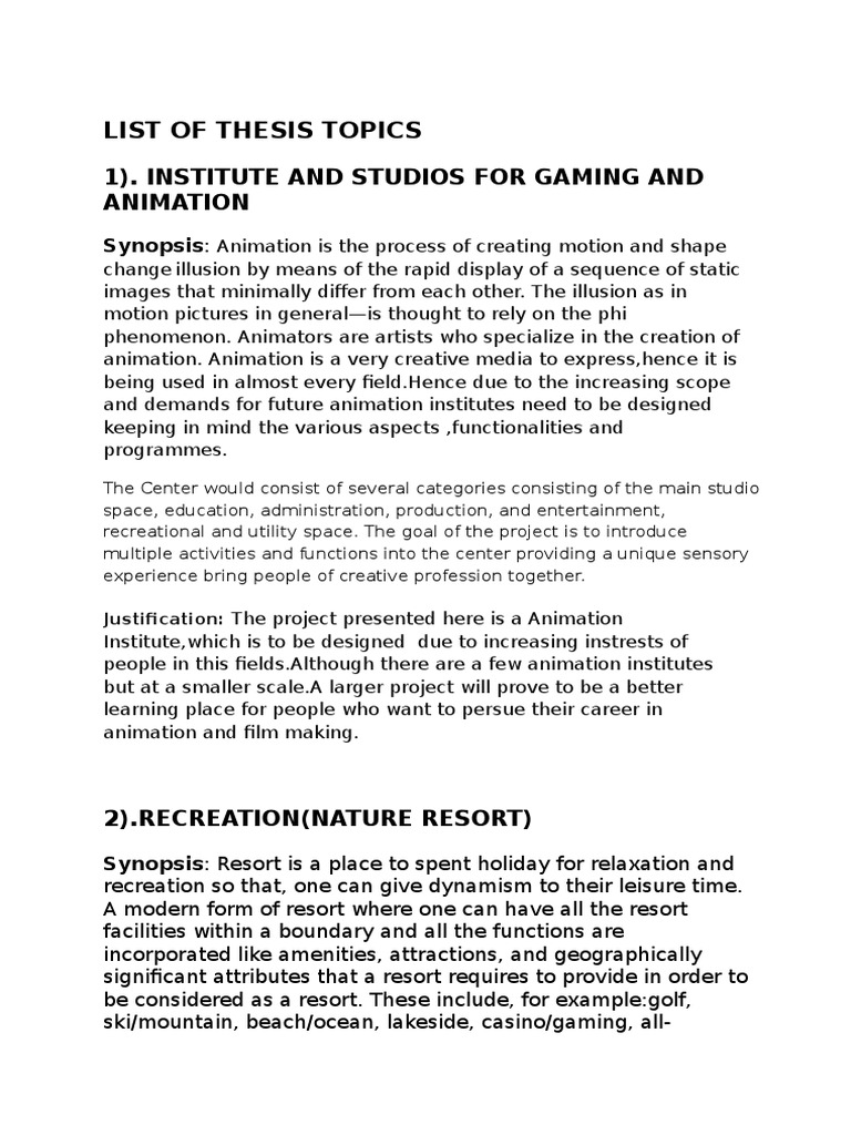 Architecture thesis topics 2011 image