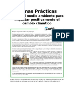 Buenas Prácticas  Cuidar el medio ambiente para impactar positivamente el cambio climático