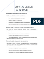 Ciclo Vital de Los Archivos