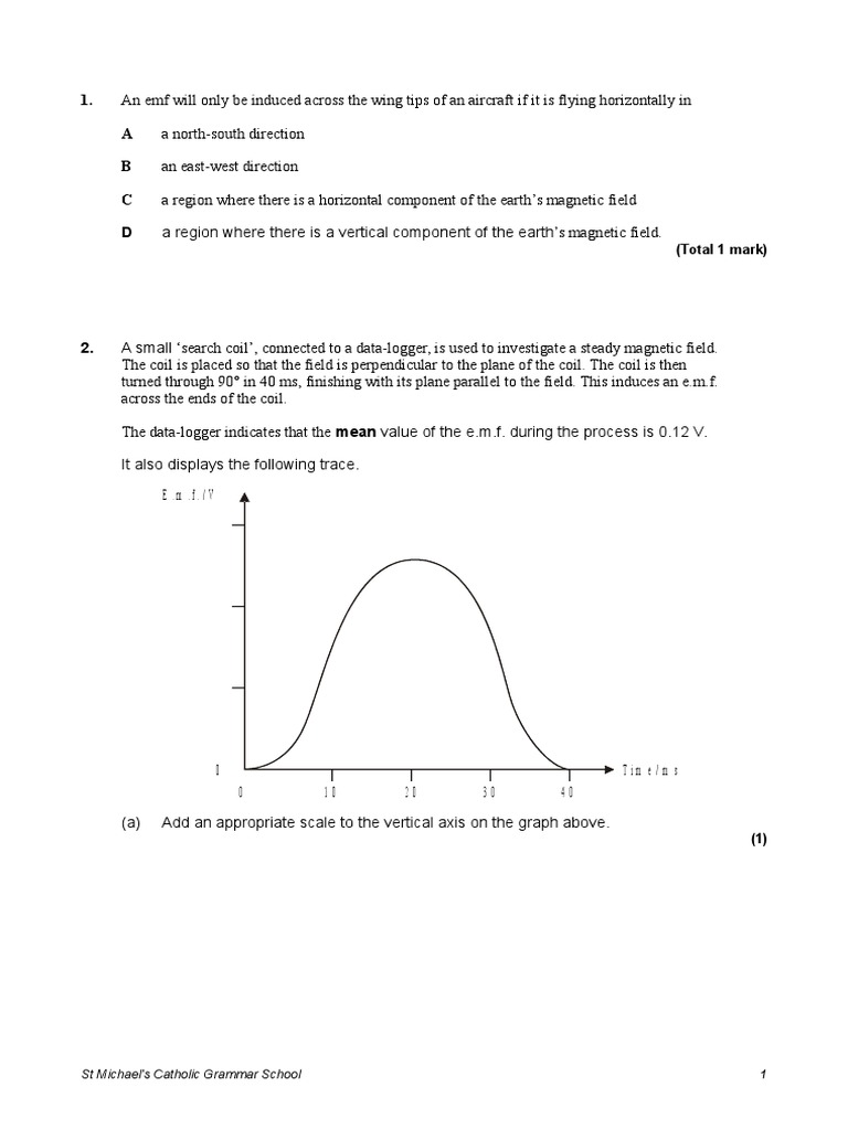 Em Induction Pdf Electromagnetic Induction Inductor