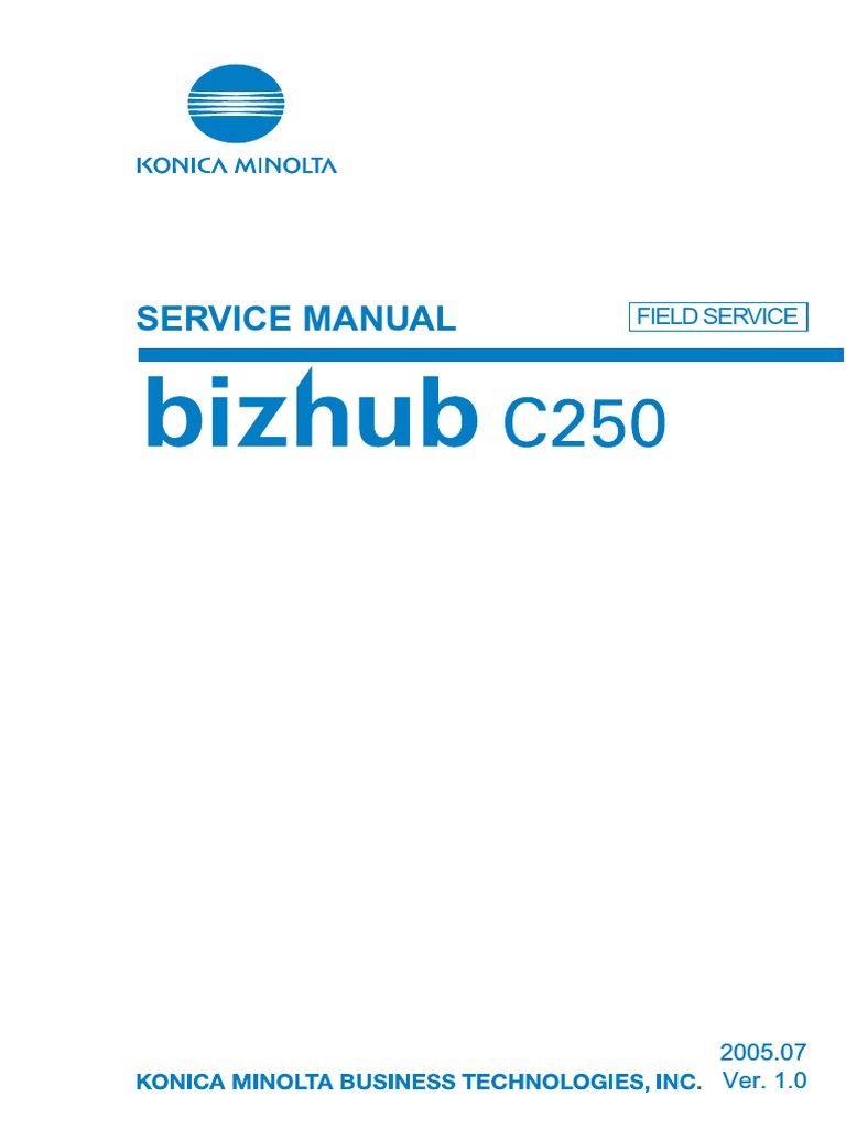 Bizhub C250 Field Service | Ac Power Plugs And Sockets | Electrical  Connector