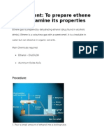 Experiment: To Prepare Ethene and Examine Its Properties: Procedure