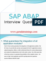 SAP Abap Latest Interview Questions