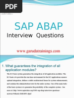 SAP Abap Latest Interview Questions