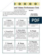 Surface Area & Volume Performance Task