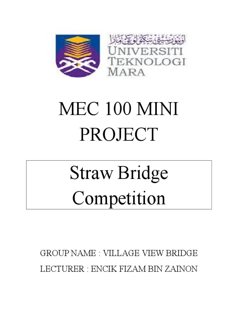 Straw Bridge Design Project Overview | PDF | Bridge | Computing And ...