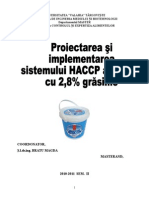 Proiectarea Si Implementarea HACCP Iaurt 2.8% Grasime