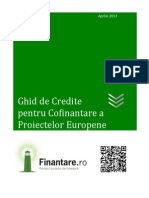 Ghid Credite Cofinantare Proiecte Europene