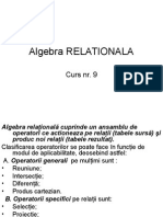 Curs 11 Algebra Relationala RECUPERARE