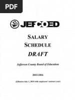 Jefferson County Schools Salary Schedule Draft