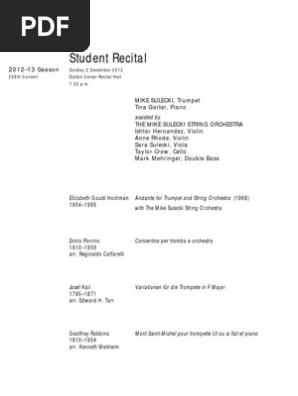 recital program
