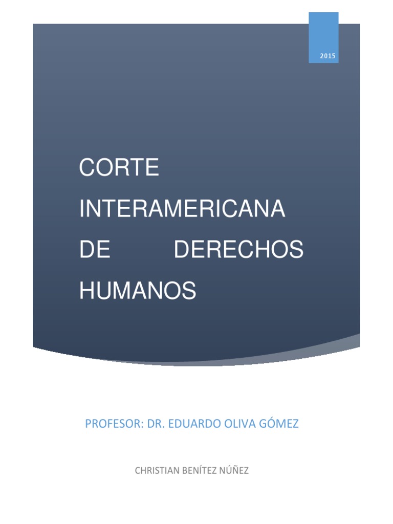 Historia de la Corte Interamericana | PDF | Convenio europeo de ...