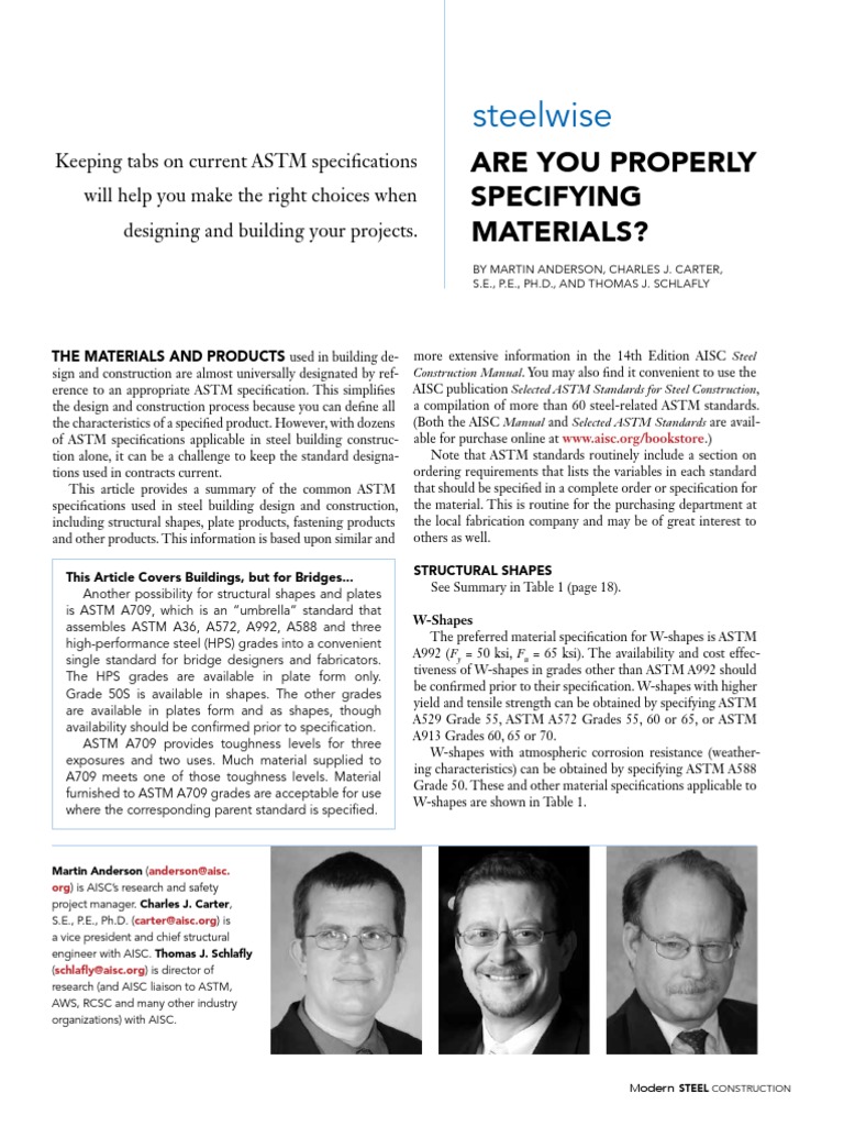 Steelwise: Are You Properly Specifying Materials? | PDF