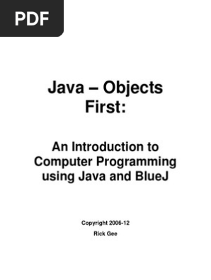Java Objects First Java Programming Language String Computer Science