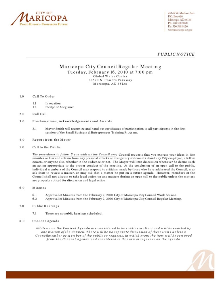 Public Notice | PDF | Agenda (Meeting) | Government