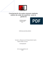 Caracterización de Suelos Arenosos Mediante Análisis de Ondas de Superficie Como La Geotecnia