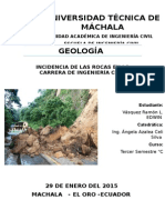 GEOLOGÍA Incidencia de Loa Rocas