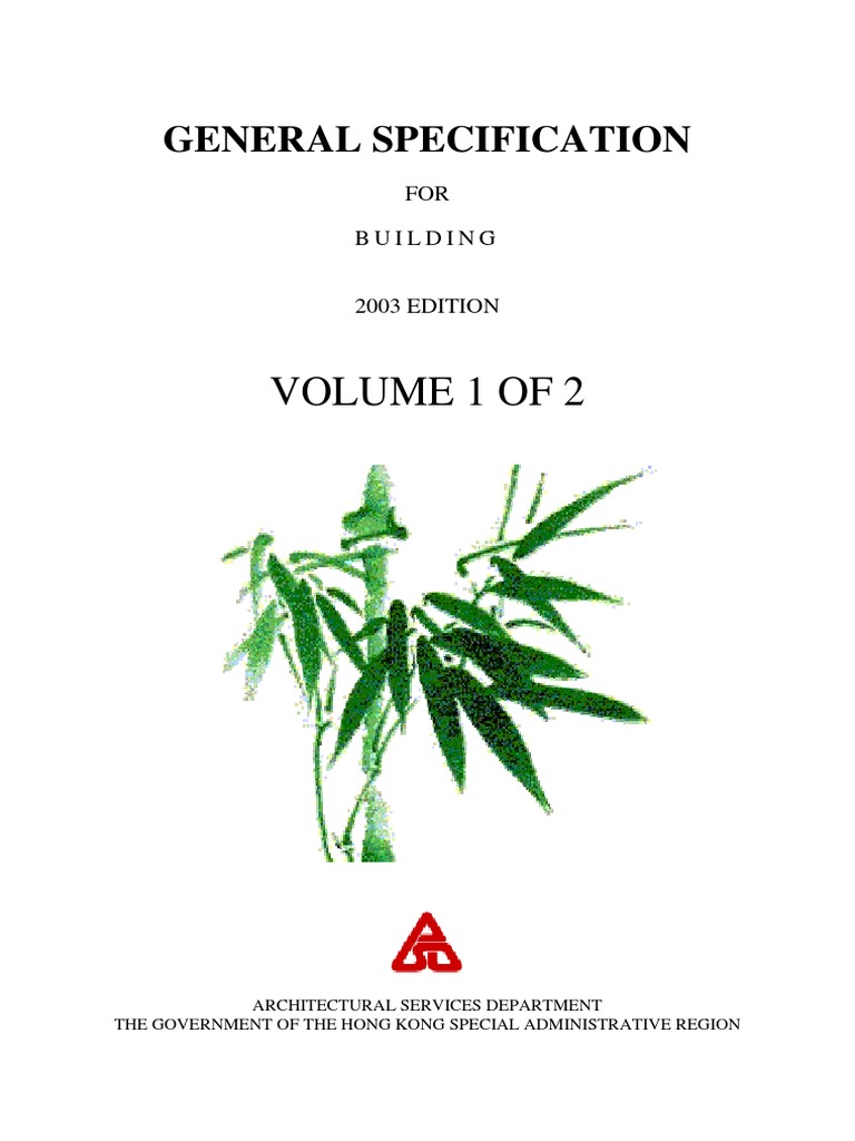 2003 General Specification for Building | PDF