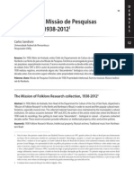 O acervo da Missão de Pesquisas Folclóricas de 1938 e seus descendentes culturais
