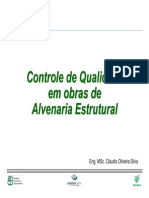 Controle Qualidade Alvenaria Estrutural