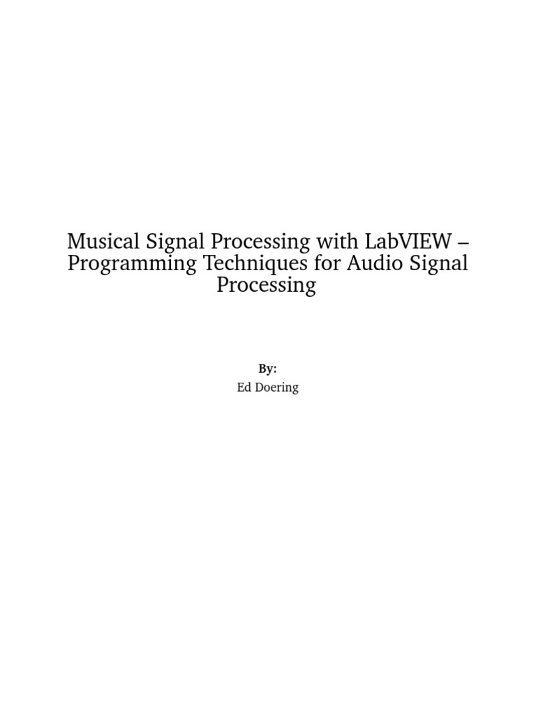 Musical Signal Processing With LabVIEW | PDF | Boolean Data Type ...