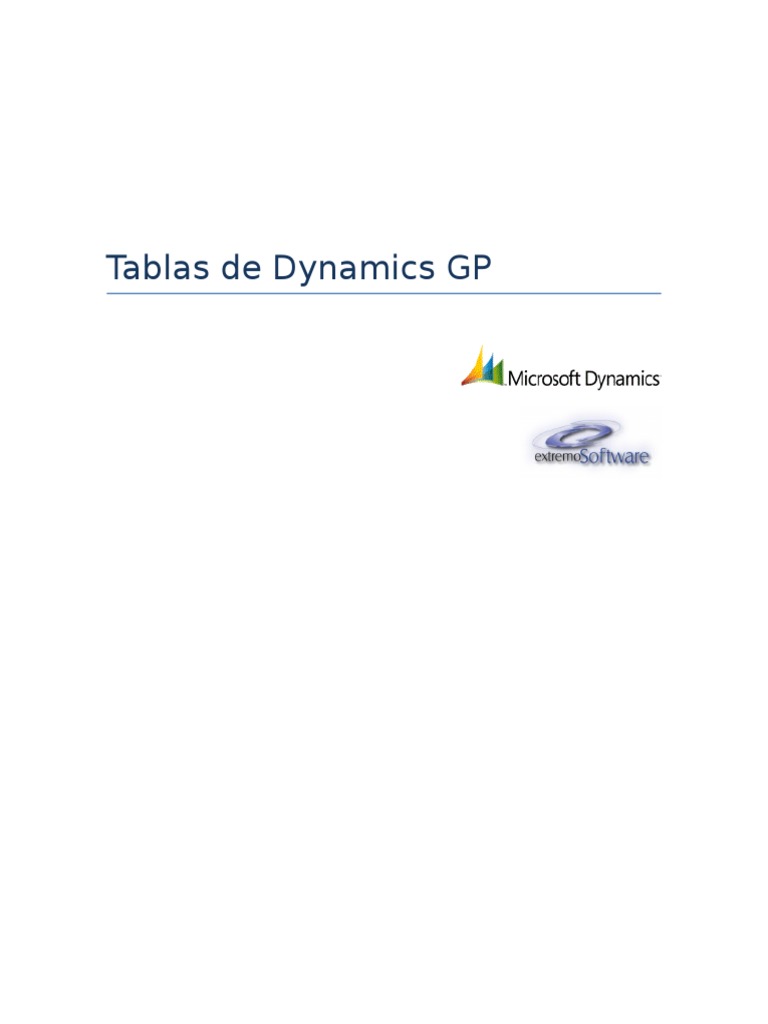 Dynamics GP Table Overview Guide | PDF | Debits And Credits | Expense