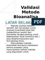 Validasi Metode Bioanalisa Kromatograf