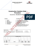 Construction Variation Order Procedure