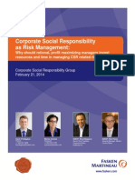 Corporate Social Responsibility as Risk Management
