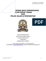 Senarai Semak Bagi Permohonan Pelan Kerja Tanah Dan Pelan Jalan & Perparitan