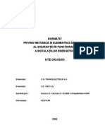 07 NTE 005 Normativ Privind Metodele Si Elementele de Calcul Al Sigurantei in Functionare a Instalatiilor Energetice PDF