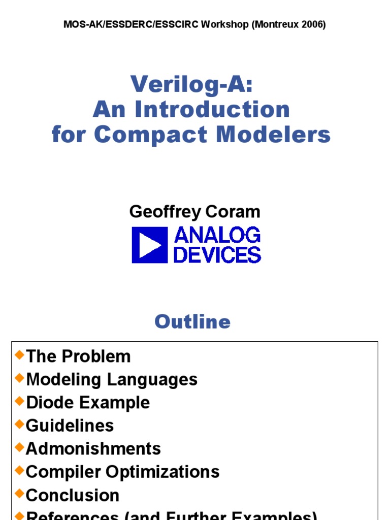 Verilog-A for Compact Modelers Guide | PDF | Mosfet | Spice