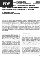 A Novel Approach To Loxodrome (Rhumb Line), Orthodrome (Great Circle) and Geodesic Line in ECDIS and Navigation in General