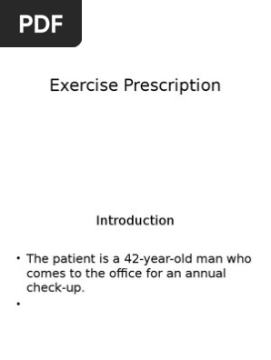 Exercise Prescription