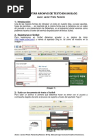 Insertar un archivo de Texto en un Blog