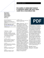 De-Escalation of Antimicrobial Treatment in Neutropenic Patients With Severe Sepsis: Results From An Observational Study