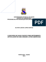 O Discurso de Hugo Chávez Como Instrumento Articulador de Uma Unidade Latino-Americana