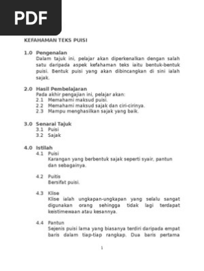 Dapatkan Gambar Kefahaman Teks Puisi Doc Terbaru oleh Cikimm.com